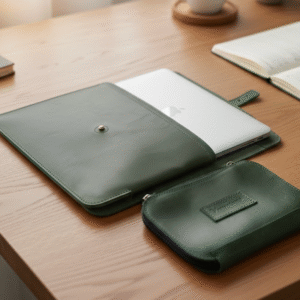 Pack Funda C/ Estuche Accesorios Laptop Verde